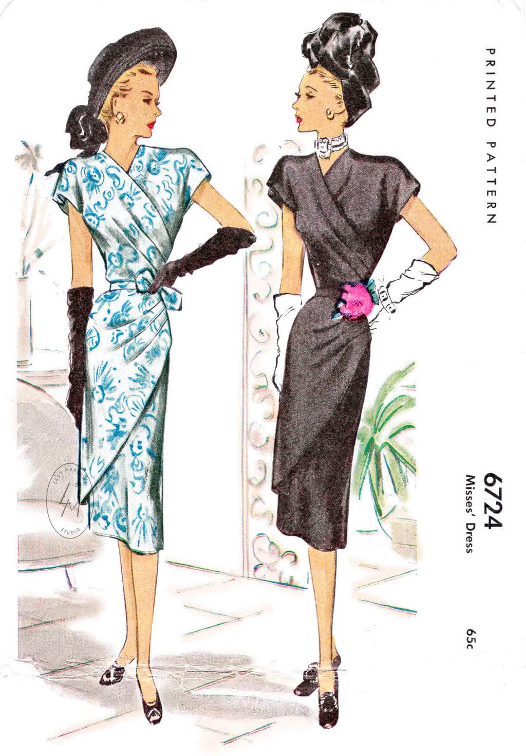 1940s dress vintage sewing pattern ...